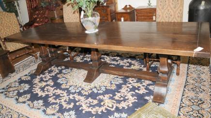 10ft Mead Oak chevalet Réfectoire Dining Table
