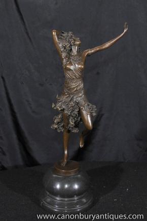 Art Déco Exotic Dancer Figurine Bronze Signé Colinet