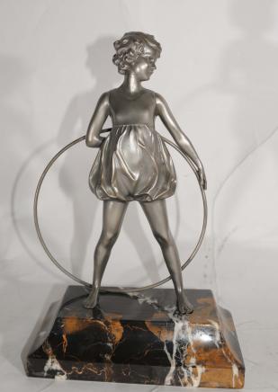 Art Déco Hoop Dancer Bronze par Preiss