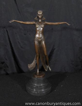 Bronze Art Déco Statue Figurine Joe Descomps 1920 français