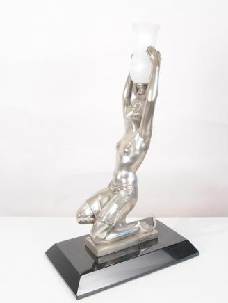 Déco de table Lampe français Semi Nude Statue Figurine