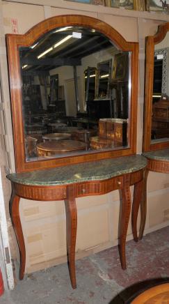 Empire français Table console Mirror Set