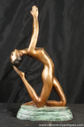 Français Bronze Art Déco Femme nue Statue Erotic Art