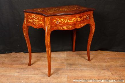 Français Empire Console Table Salle tableaux incrustation de marqueterie de meubles