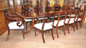 Regency en acajou Dining Set William IV Chaises Table Suite 