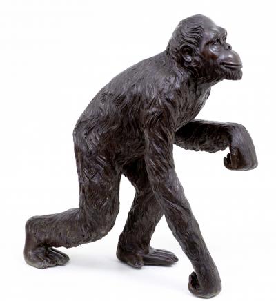 3ft Bronze singe Gorilla Ape Statue Lifesize