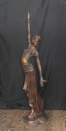 4 pi Art Nouveau français Dancer figurine en bronze