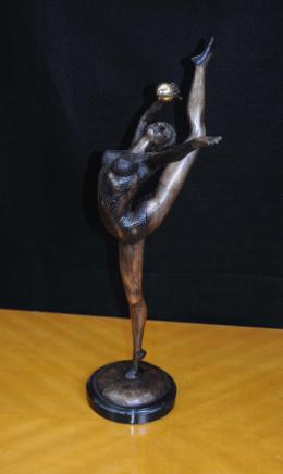 Art Déco Ballon de Bronze Ballet Dancer Figurine Statue