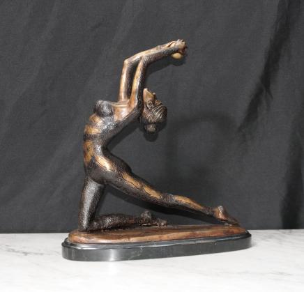 Bronze Art Déco danseuse bille Figurine Statue