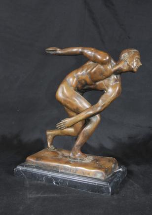  Bronze Discobole Statue Classique Art italien