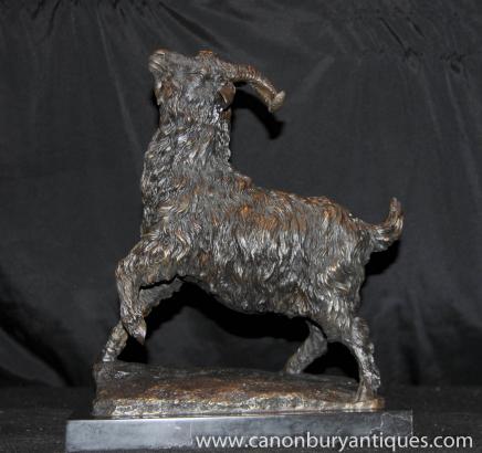 Bronze français Ram Statue casting chèvre Animaux