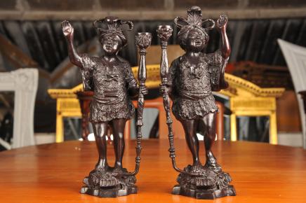 Bronze italien Nègre Figurines Statues nègres