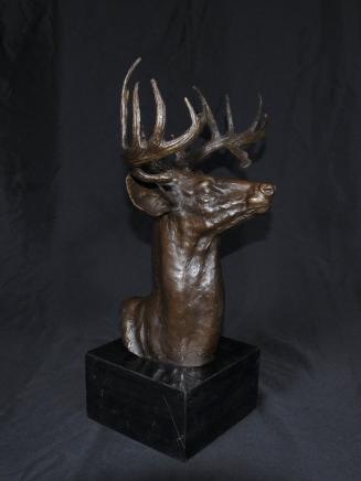 Bronze écossais Stag Buste Cerfs Moose Deer Elk