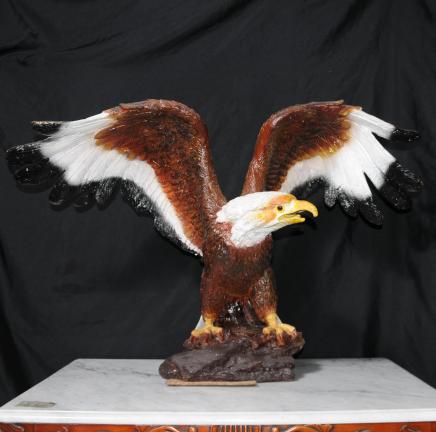 Coulée de couleur bronze américaine Golden Eagle Oiseau Prey Statue Art-nous