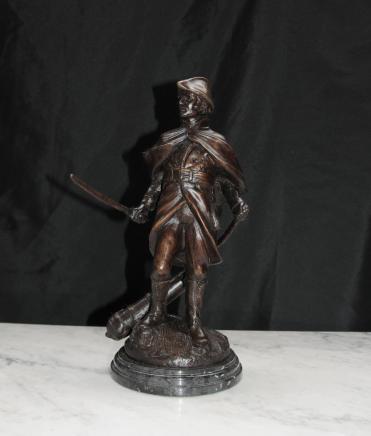 Français Fonderie Bronze Statue Soldat militaire