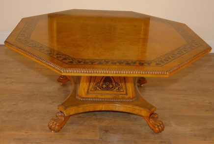 George Bullock Regency Dining Table Noyer Inlay