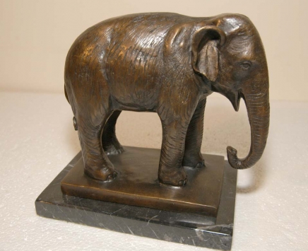 La fonte de bronze Elephant Sculpture Éléphants Animaux