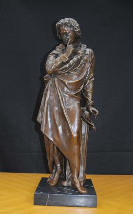 La fonte de bronze Ludwig Van Beethoven Statue Figurine Compositeur allemand