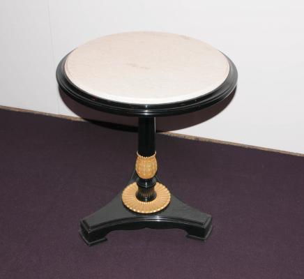 Regency Black Lacquer Tables basses Table de cocktail