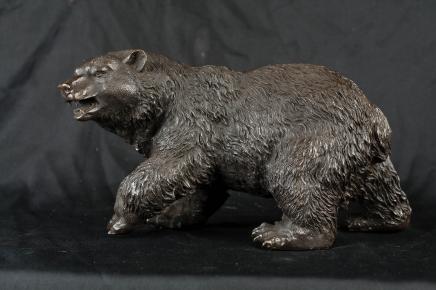 Sculpture Bronze Grizzly américain Ours Statue Ours Brun animaux