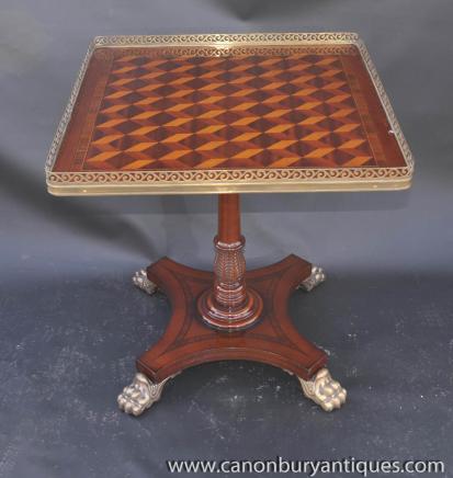 Simples tableaux anglais Regency Parqueterie Occasional Table d'appoint