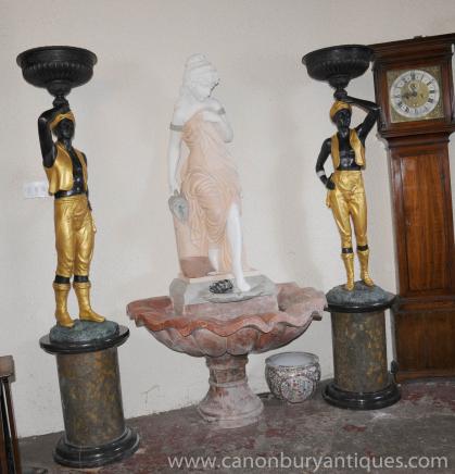 Statues paire XL italien Bronze Nègre Plats Homme Figurines