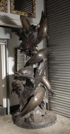 10 m Bronze Dolphin Fountain Fontaines architectural