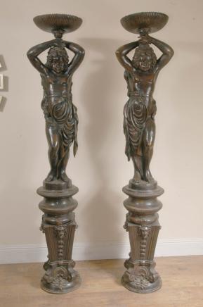 7èmes français Statues Bronze Fontaines Cherub