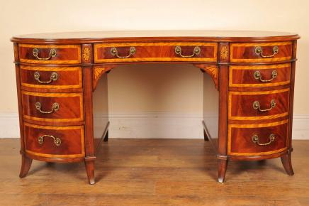 Acajou rein bureau Regency Table d'écriture