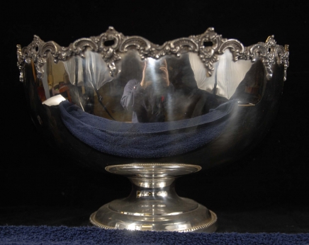 Anglais Silverplate Silver Plate Punch Bowl
