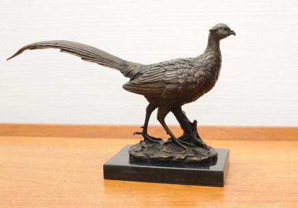 Anglais bronze Faisan Oiseau Statue