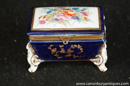 Case porcelaine de Meissen Floral Box Bijoux Bijou