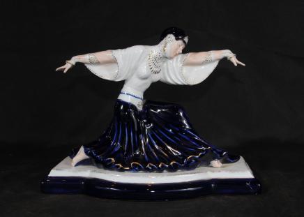 Dresde Porcelaine Deco Dancer Figurine Statue