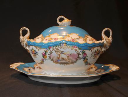 Dresde porcelaine Chérubin Soupière allemand vaisselle Bowl