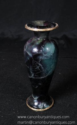 Fluorite Pierre Vase Urne Blue John English Ormolu