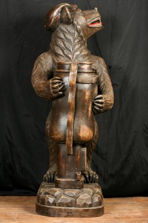 Forêt-Noire allemande Ours-parapluie Statue sculpté
