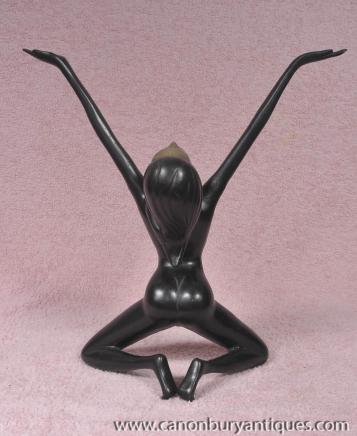 Français Bronze Art Déco Erotique Nu Figurine moderniste