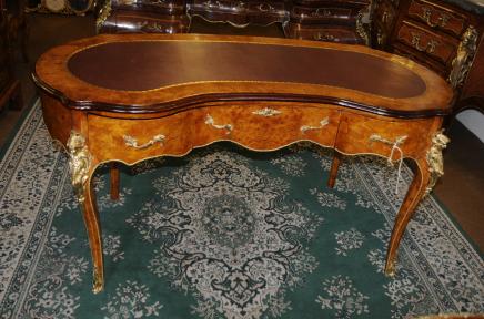 Français Empire Haricot bureau Table Bureau Plat