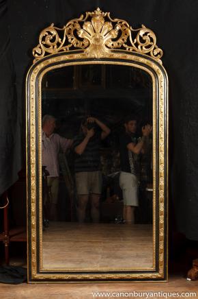 Grand anglais George II doré Pier verre miroir Miroirs