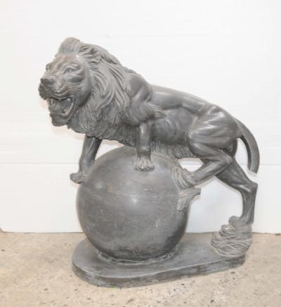 Marbre sculpté Lion Lions Gatekeeper Chats