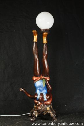 Nouvelle-Orléans Burlesque Figurine Bronze Lampe Statue Erotic Art Kitsch