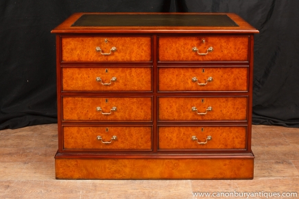 Regency Noyer Classeur poitrine tiroirs de meubles de bureau