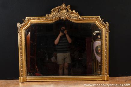 Victorienne doré Manteau verre miroir Miroirs