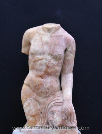 Marbre italien Art Statue Torse tête de Méduse Mythe