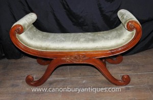 English Regency Tabouret Seat président Couch