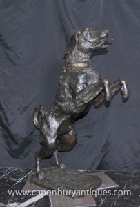 Grand Bronze Labrador Statue Dog Chiens Animaux Lab