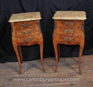 Paire Empire Antique chevet chevet Commodes Tables Tiroirs