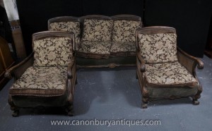 Président français antique Bergère Canapé Arm Suite Couch Chaises Canapé