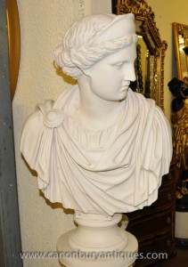Buste en résine de marbre grecque Athéna Statue Déesse