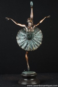 Français Bronze Degas ballerine Statue Ballet Figurine